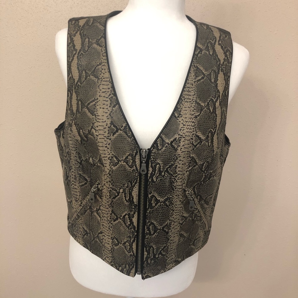 Harley-Davidson Snake Print Zip Up Vest